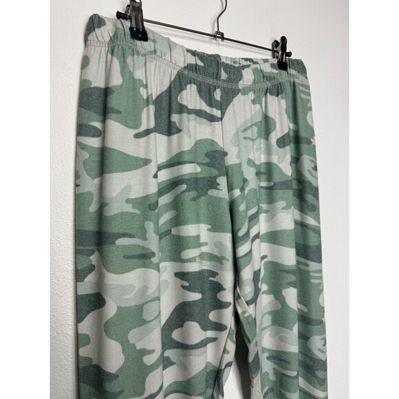 Michael Lauren Revolve Sz S Nate Cropped Sweatpants Green Camo Elastic Waist NWT - Picture 4 of 12